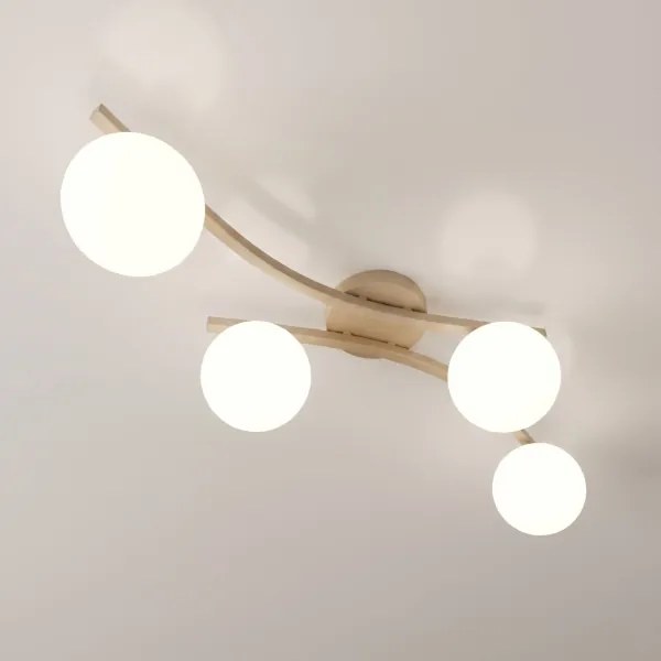 Plafonieră OPUS 4xE14/10W/230V bej/alb