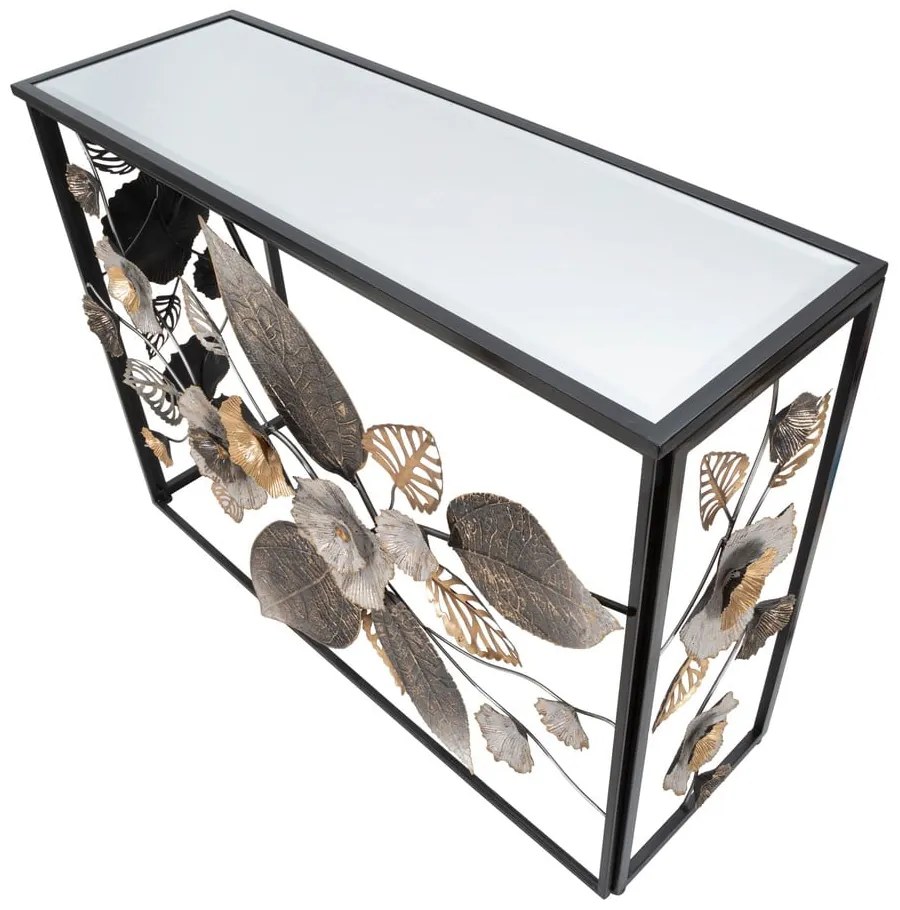 Masă consolă neagră 42x112 cm Glam Dark – Mauro Ferretti