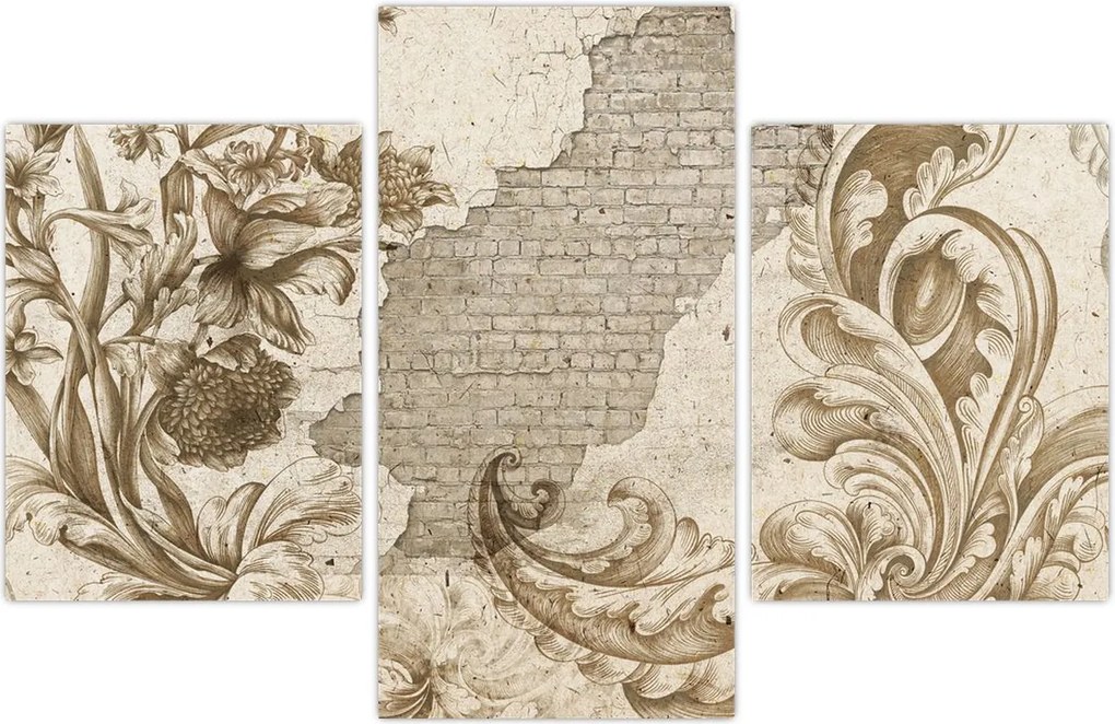 Tablou - Perete cu flori (90x60 cm)