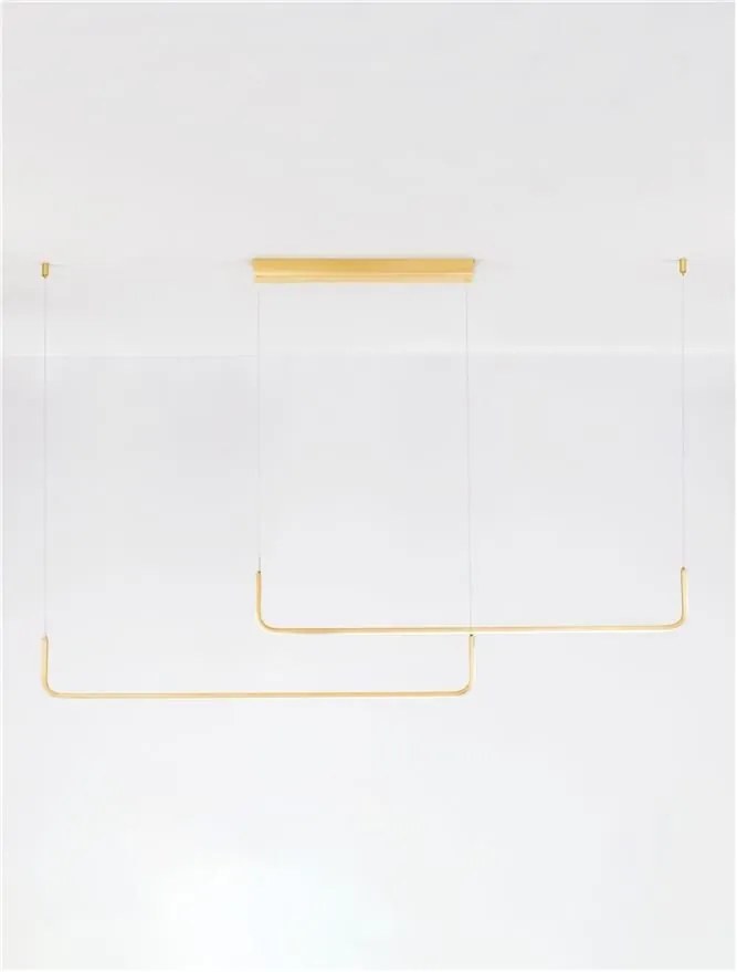 Lustra LED suspendata liniara Strita auriu