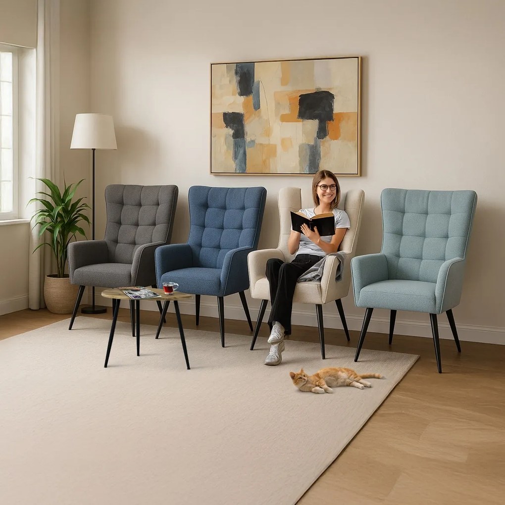 Fotoli relaxant 315 BLUE2, albastru închis