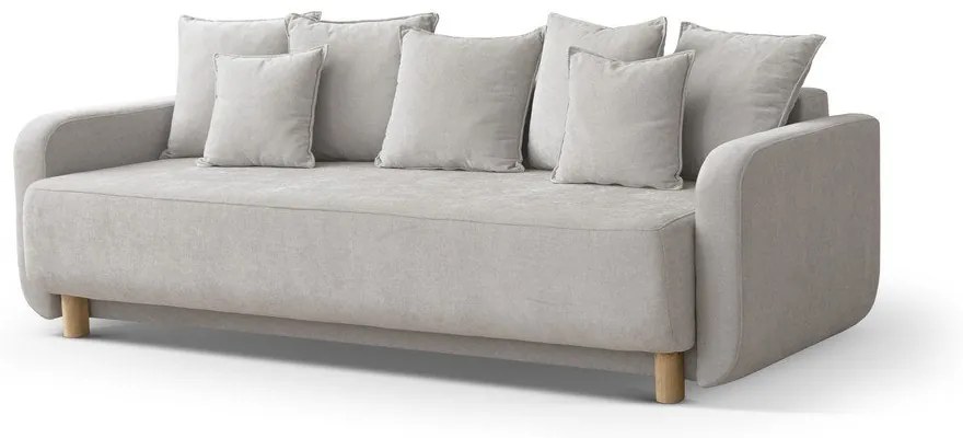 Canapea bej extensibilă, cu spațiu de depozitare 231 cm Elen – Micadoni