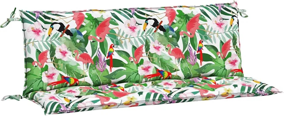vidaXL Perne bancă de grădină, 2 buc., multicolor, 150x50x7cm, textil