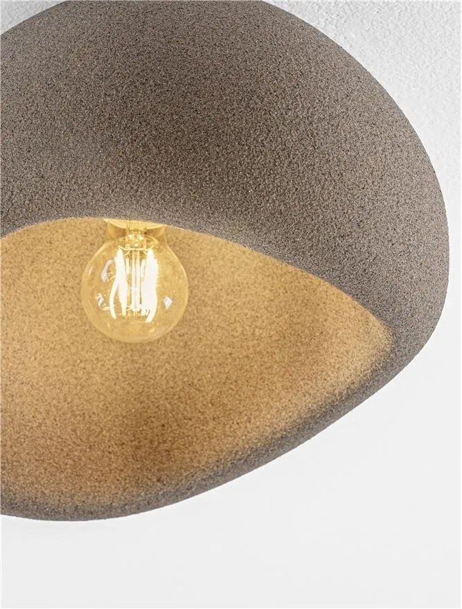 Plafoniera design modern, Stone Brown, AERE, L 40cm