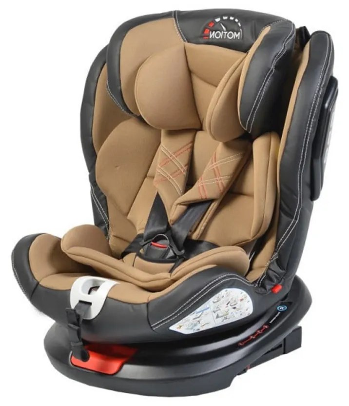 Scaun Auto Pentru Copii cu Isofix NOVOKIDS™ Motion PLUS, Rotire 360°, 0-36 kg, 4 pozitii inclinare, Omologare R-129 i-Size, Transformabil scoica
