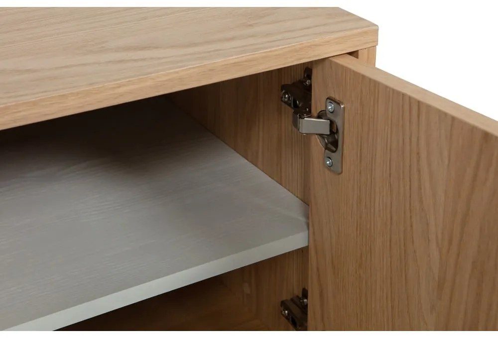 Bibliotecă modulară în culoare naturală cu aspect de lemn de stejar 264x243 cm Modulair – vtwonen