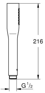 GROHE 27400000 - Duș de mână EUPHORIA COSMOPOLITAN Stick, 216 mm, crom lucios