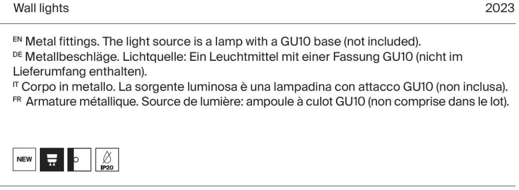 Aplica de perete cu lumina ambientala design tehnic Focus S negru