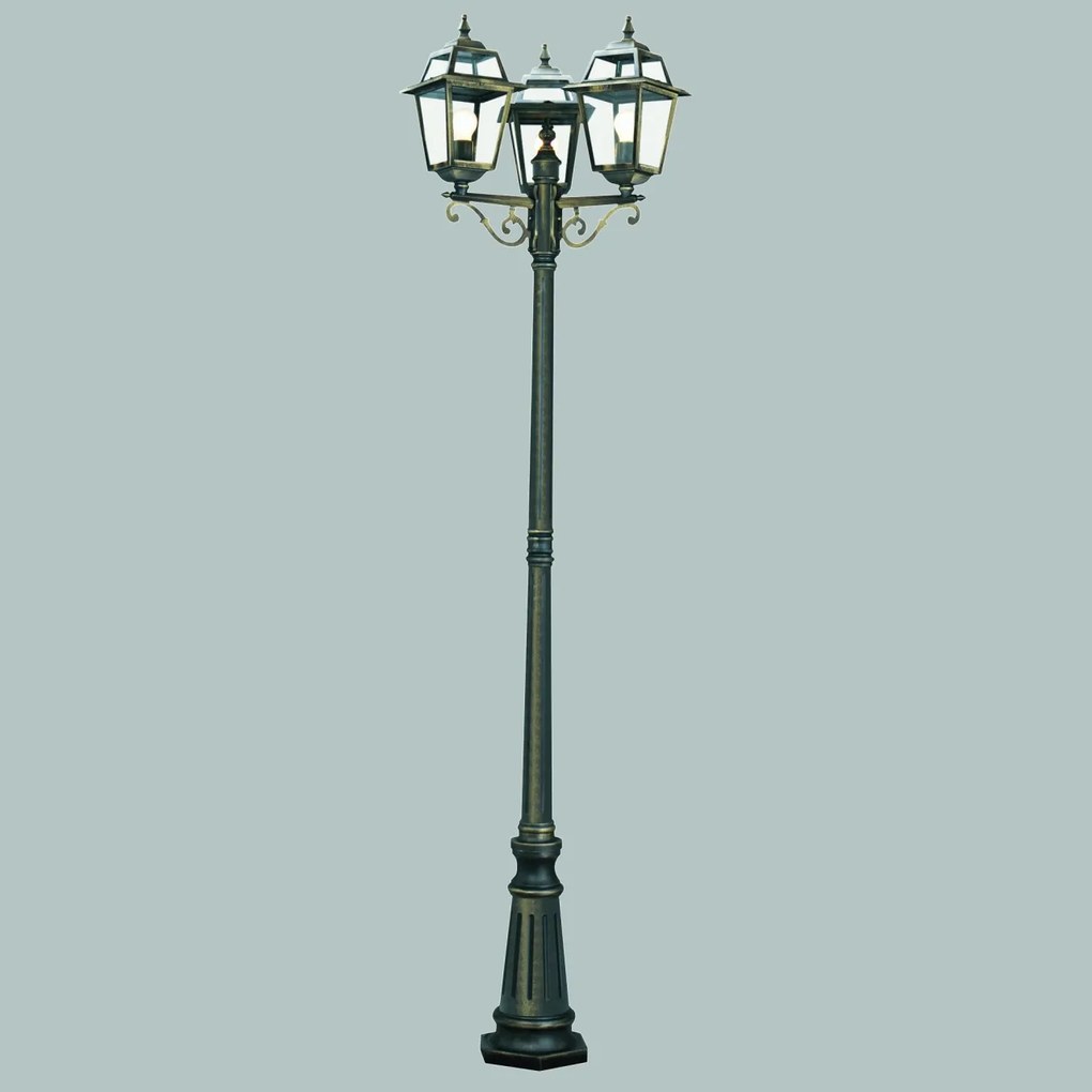 Stalp de iluminat exterior stil traditional IP44 New Orleans 1528-3 SRT