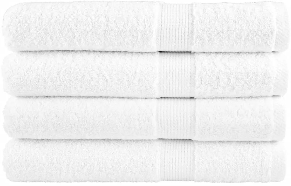 vidaXL Prosoape de saună premium SOLUND 4 buc alb 80x200cm 600gsm