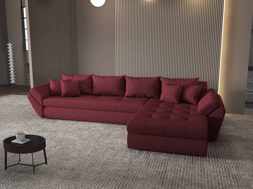 Colțar extensibil dumonde cu ladă de depozitare si sezut confortabil din spuma high-density, Loana XL Enjoy Winery II 335x185 cm