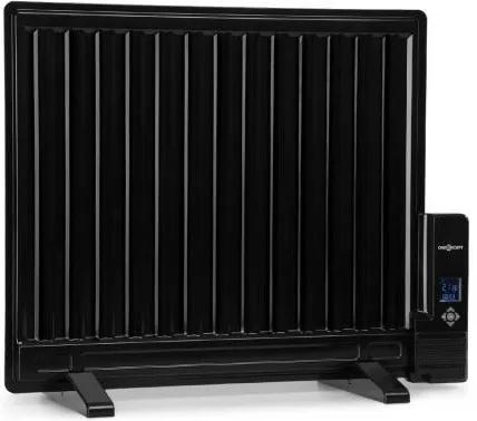 OneConcept Wallander, radiator pe ulei, 600 W, termostat, încălzitor de ulei, ultra-plat, negru