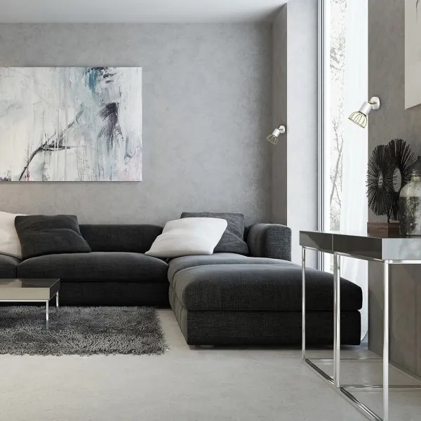 Spot de perete DANTE 1xGU10/25W/230V alb/auriu