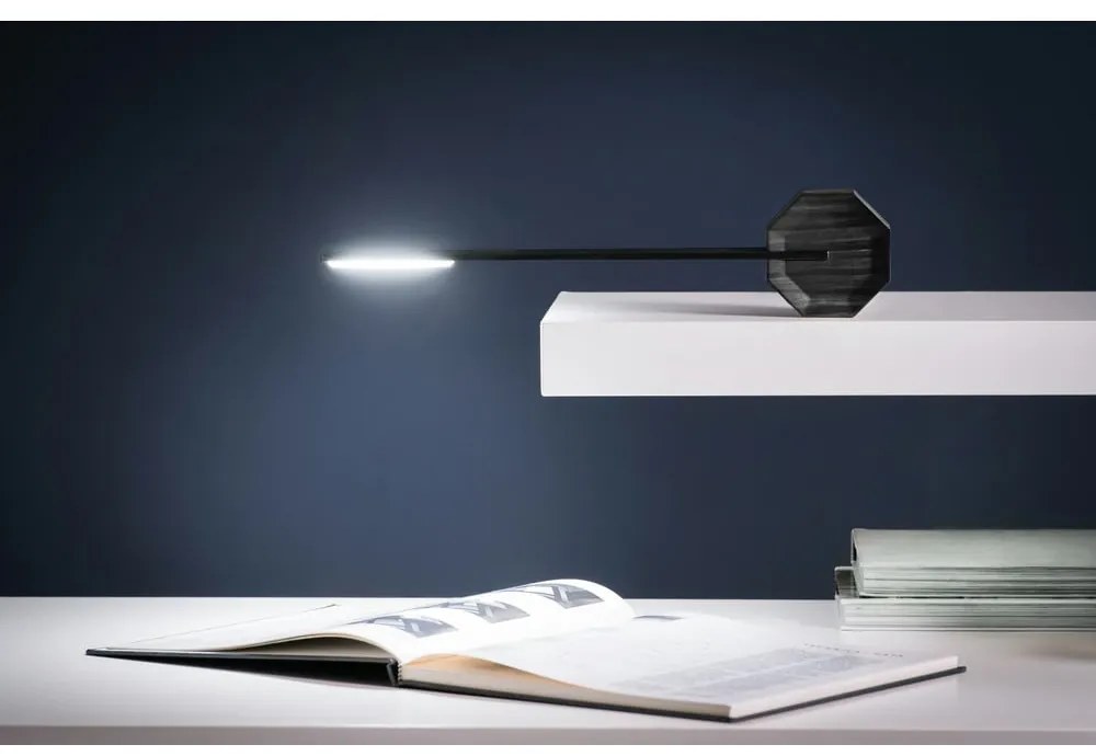 Veioză neagră LED (înălțime 38 cm) Octagon One – Gingko