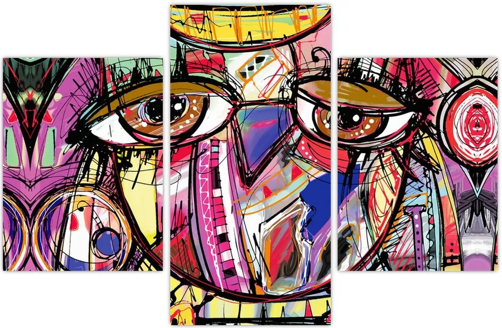 Tablou - Artă stradală - bufniță (90x60 cm)