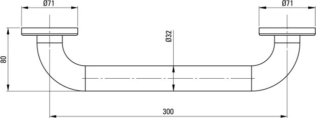 Lehnen Bară de susținere cu montare pe perete - 30 cm Finisaj: Crom NIL_041A