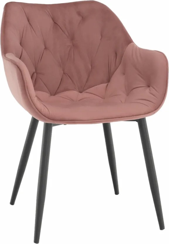 Fotoliu de design, material textil Velvet roz, FEDRIS