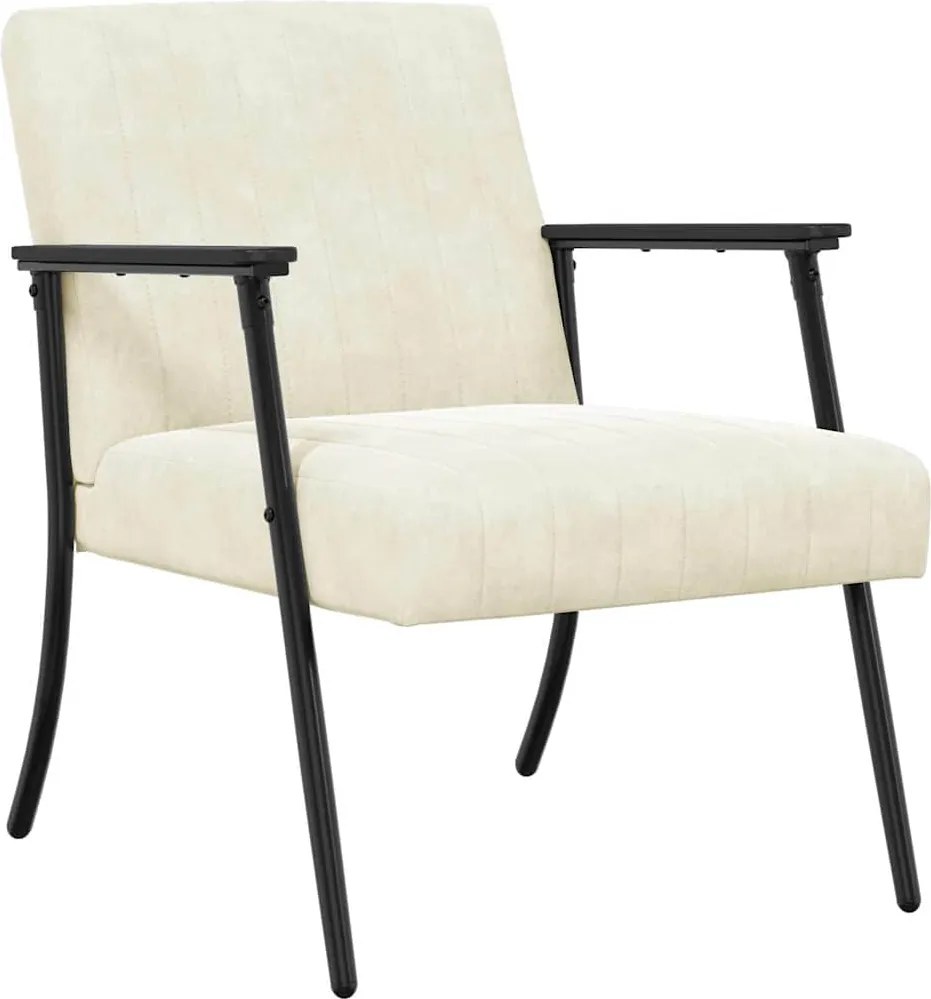 vidaXL fotoliu Crem 59 x 75 x 78 cm Catifea