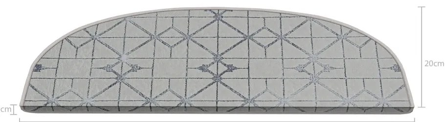 Covorașe pentru scări gri 16 buc. 20x65 cm Cottage Warmth – Vitaus