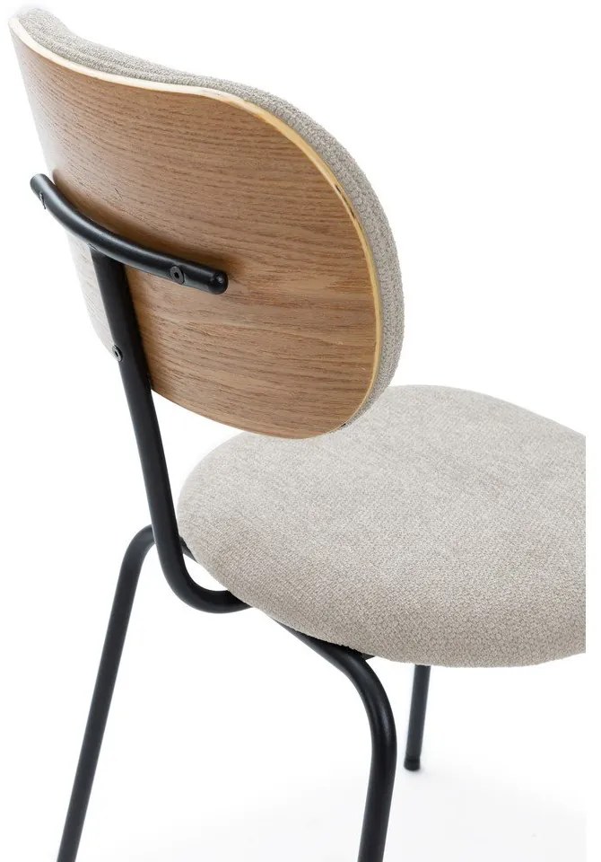 Scaune de dining bej 4 buc. Dash – Marckeric