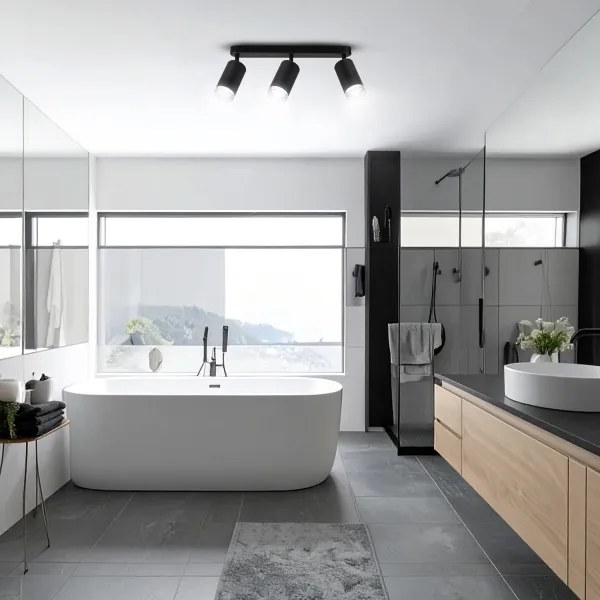 Spot pentru baie Brilagi SELE 3xGU10/30W/230V IP44 negru