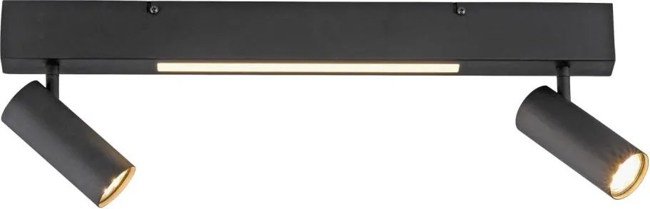 Schöner Wohnen 11793-18 - Spot LED DANTE 2xGU10/10W+LED/7,2W negru