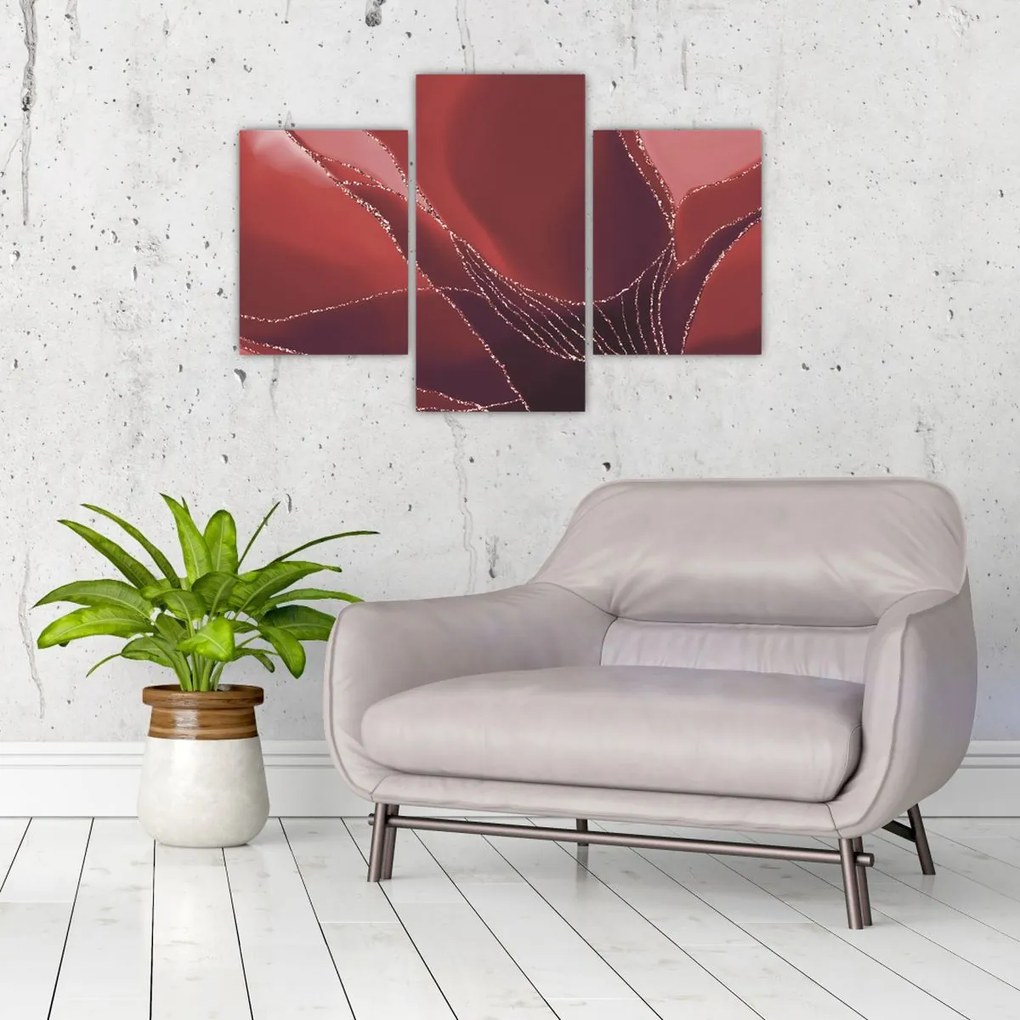 Tablou - Floare abstractă roșie N⁰2 (90x60 cm)