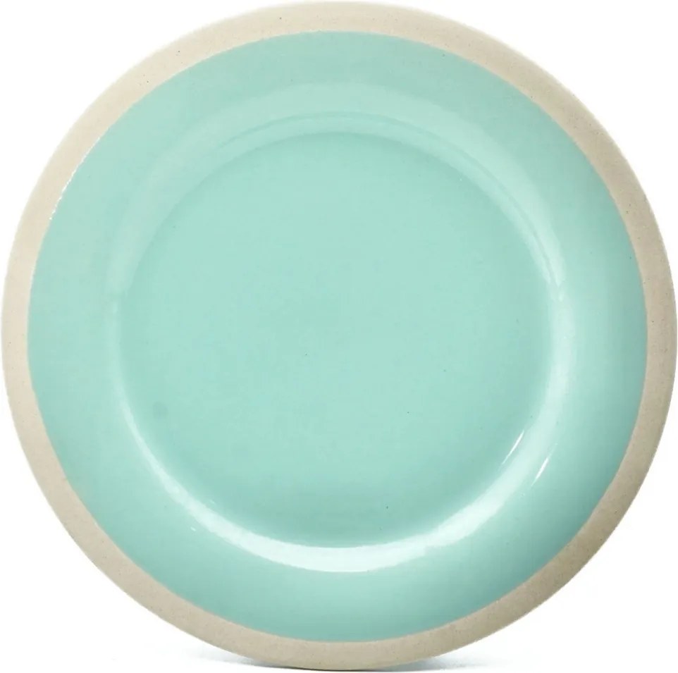 Farfurie Glaze Aquamarine 20cm desert (glazura albastru-verde aquamarine)