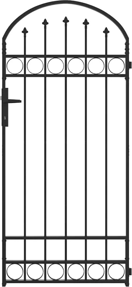 vidaXL Stâlp de gard. cu blocare Gri 200 x 88 x 14 cm Oțel