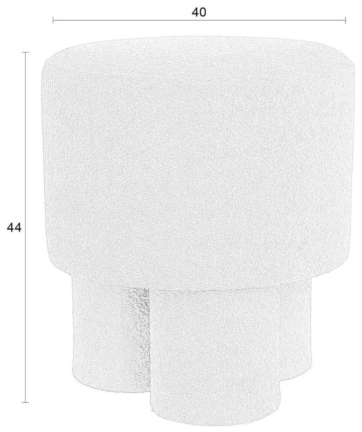 Taburet cărămiziu cu tapițerie din țesătură bouclé Marcos – White Label