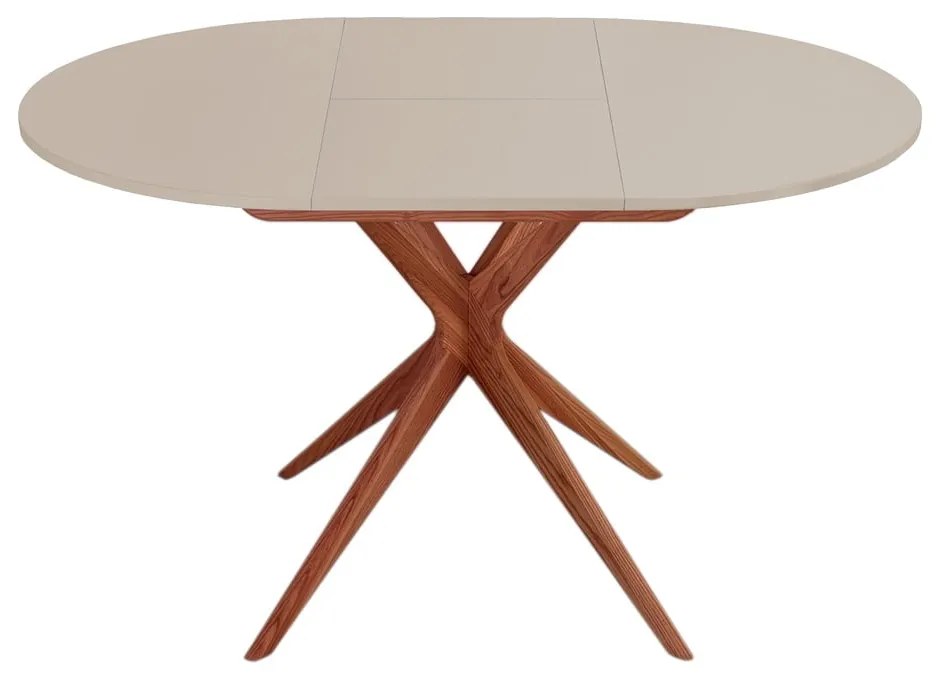Masă de dining rotundă extensibilă cu blat suplimentar ø 90 cm Jubi – Ragaba