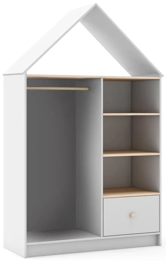 Șifonier pentru copii alb 110x180 cm Estefania – Marckeric