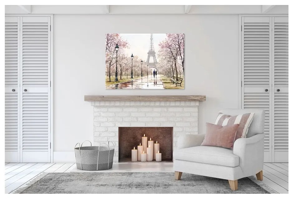 Tablou Styler Canvas Watercolor Paris Melancholy, 85 x 113 cm