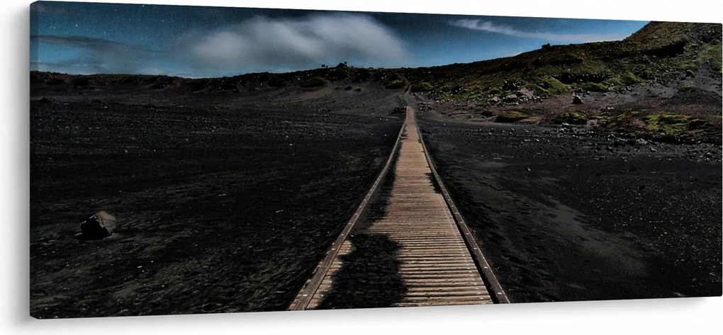 Tablou drumul de lemn în amurg (120x50 cm)