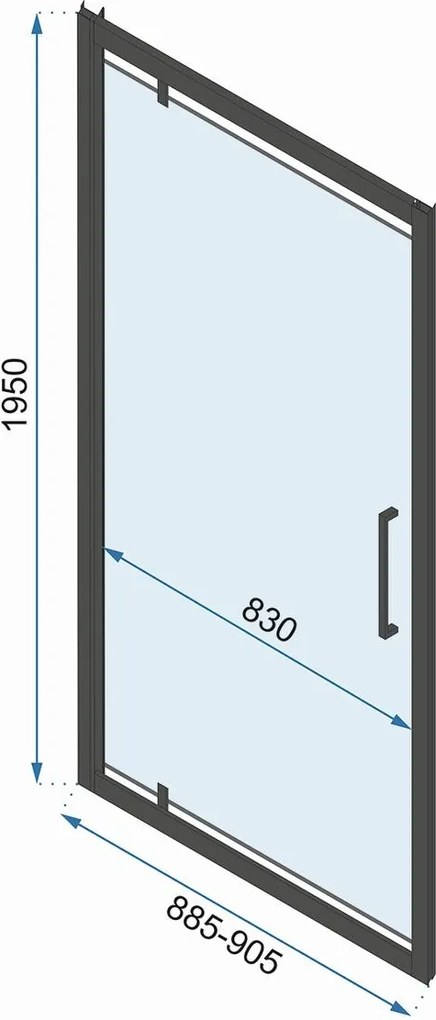 Cabina dus REA Rapid Swing 120x90 cm crom
