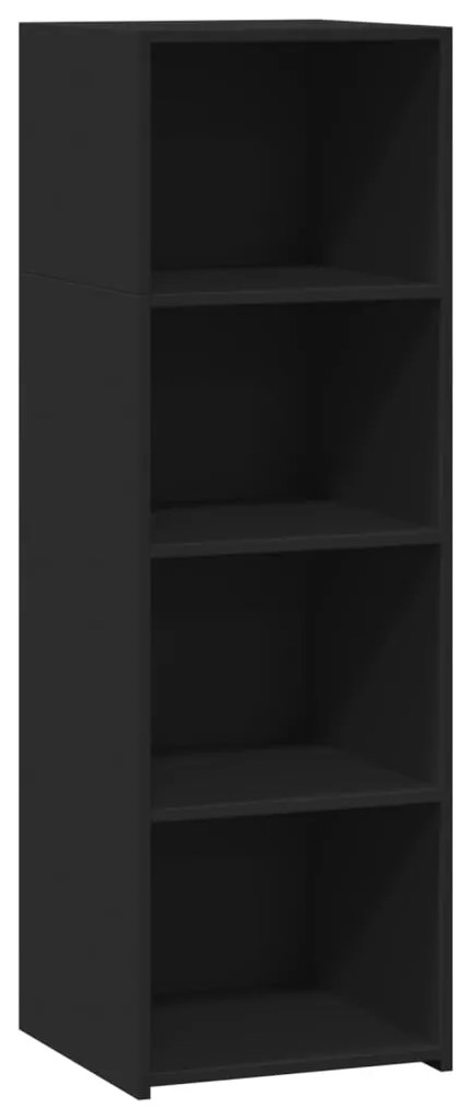 846384 vidaXL Dulap înalt, negru, 40x41x124 cm, lemn prelucrat