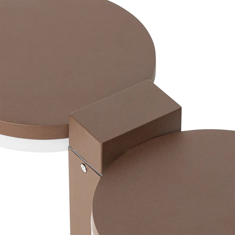 Lampă de exterior cu picior maro ruginiu 50 cm incl. LED 2 lumini IP44 - Esmee