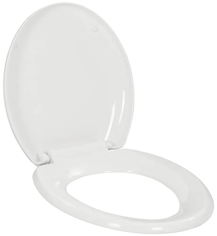 Capac WC cu inchidere silentioasa, eliberare rapida, alb 1, Alb, 45.5 x 37.5 cm