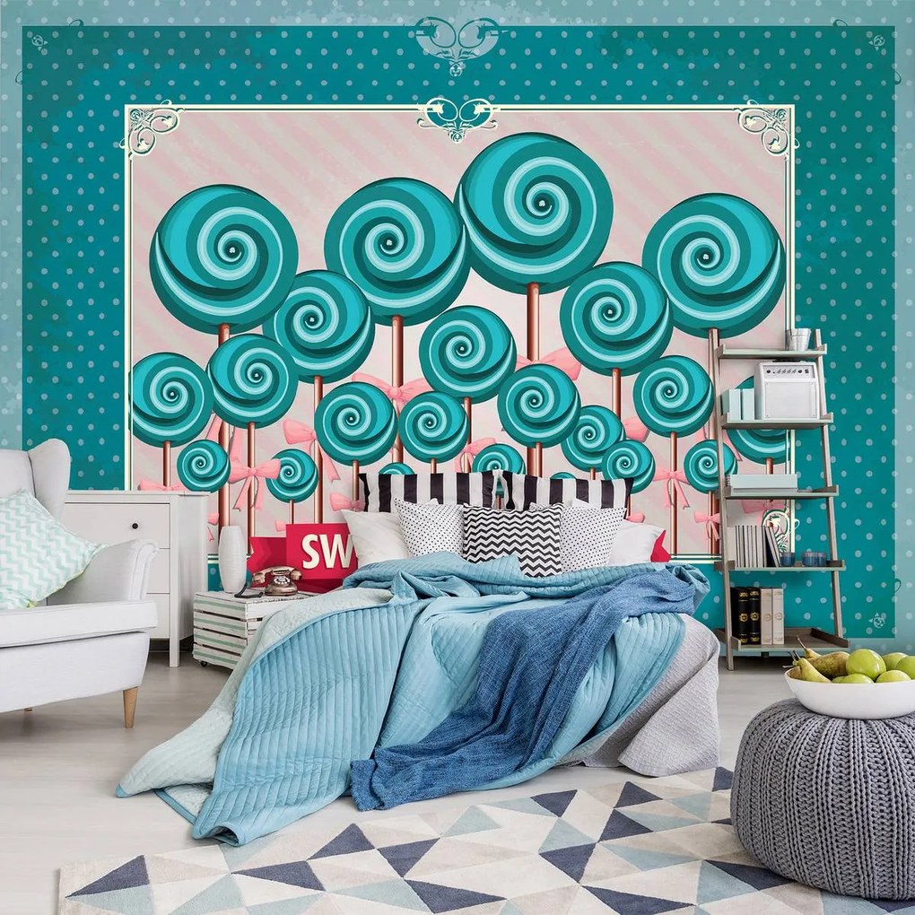 Fototapet - Sweet Pin Up Lollies (152,5x104 cm)