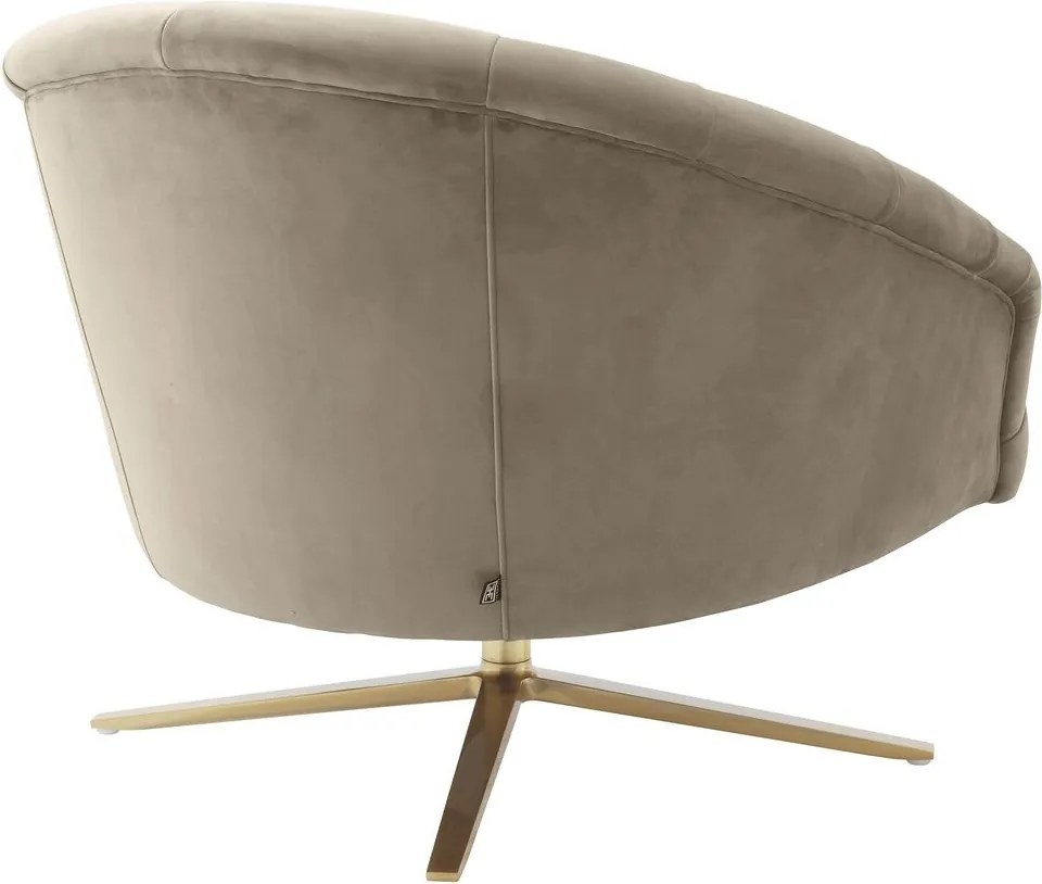 Scaun pivotant design elegant LUX Gardner, savona greige 115706 HZ