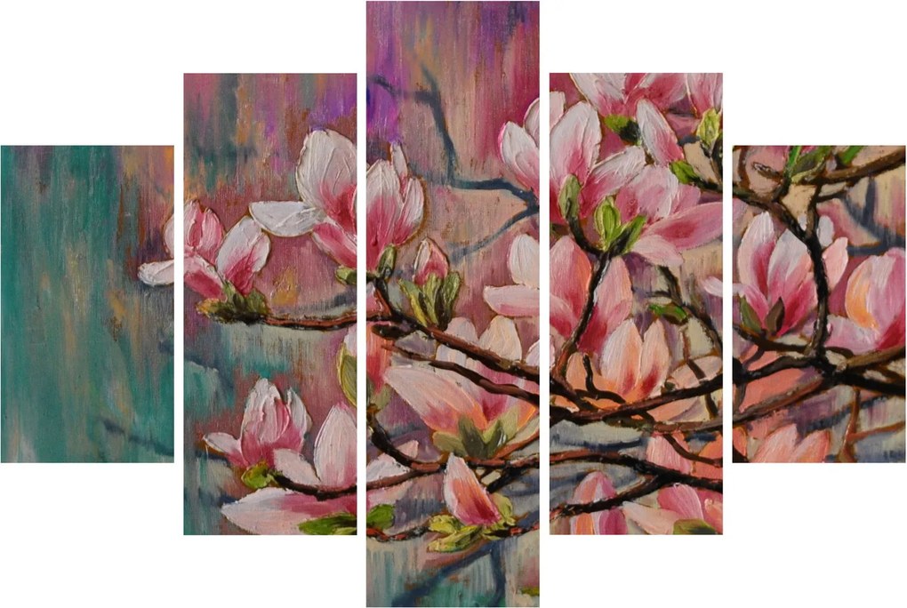 Tablou - Pictură în ulei, Sakura în floare (150x105 cm)