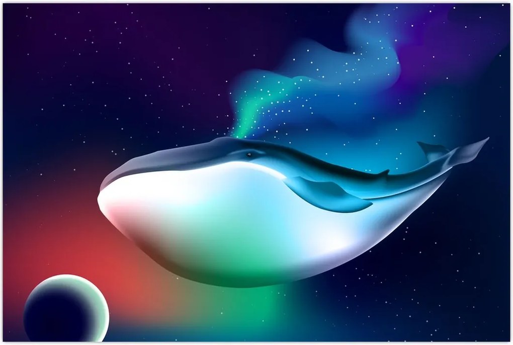 Tablou - Balena spațială (90x60 cm)