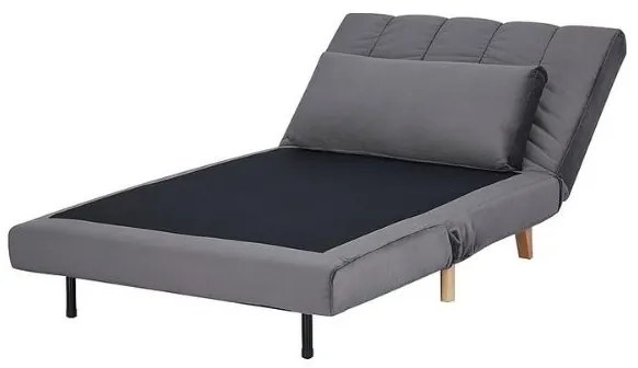 Recliner Billy Velvet, gri / lemn natural