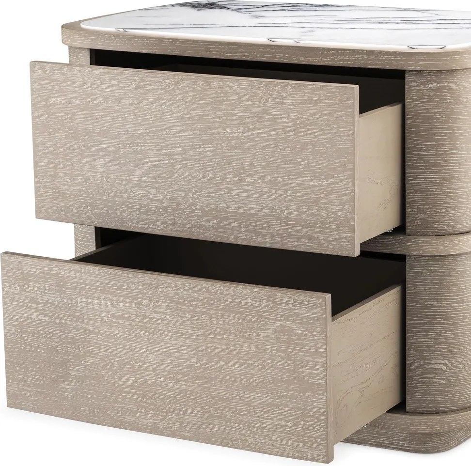 Noptiera/ masuta laterala design LUX Cabana, stejar albit 115718 HZ