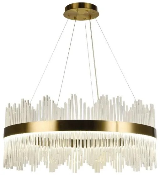 Lustră LED dimabilă pe cablu LED/110W/230V 3000-6500K auriu + telecomandă