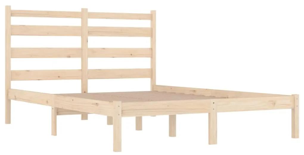 Cadru de pat, 200x200 cm, lemn masiv de pin Maro, 200 x 200 cm