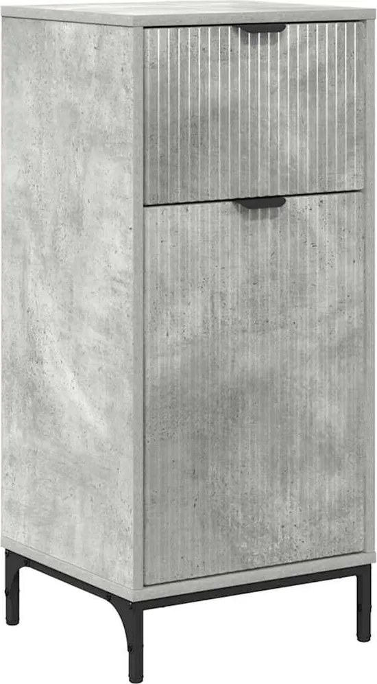 vidaXL Dulap de Baie cu sertar cu ușă Gri din beton 39,5 x 36 x 88 cm