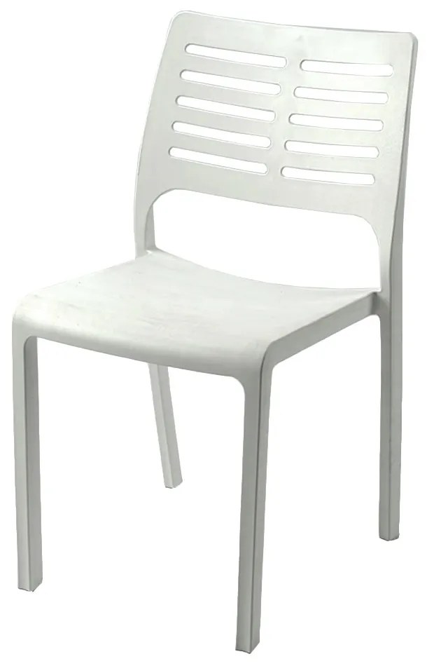 Scaun terasa Felix, 47x53x82 cm, polipropilena, alb