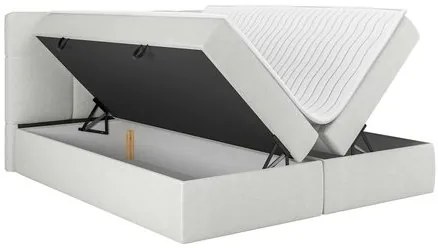 Pat matrimonial 180 cm Mejaso (Negru) (cu somieră și saltea) (cu sp. depozitare). Promo -17%. 1104403