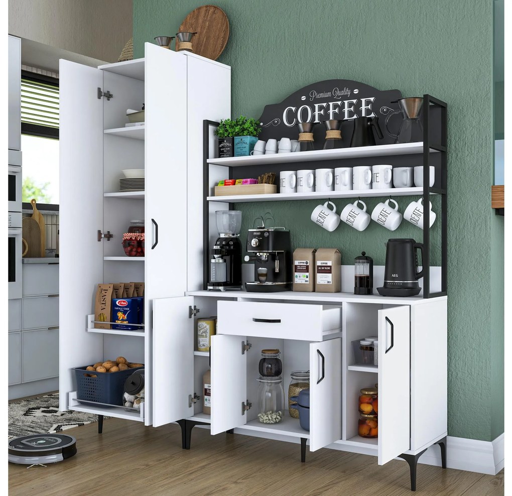 Set dulapuri bucătărie Jenaretta 48 (alb + negru). 1107097